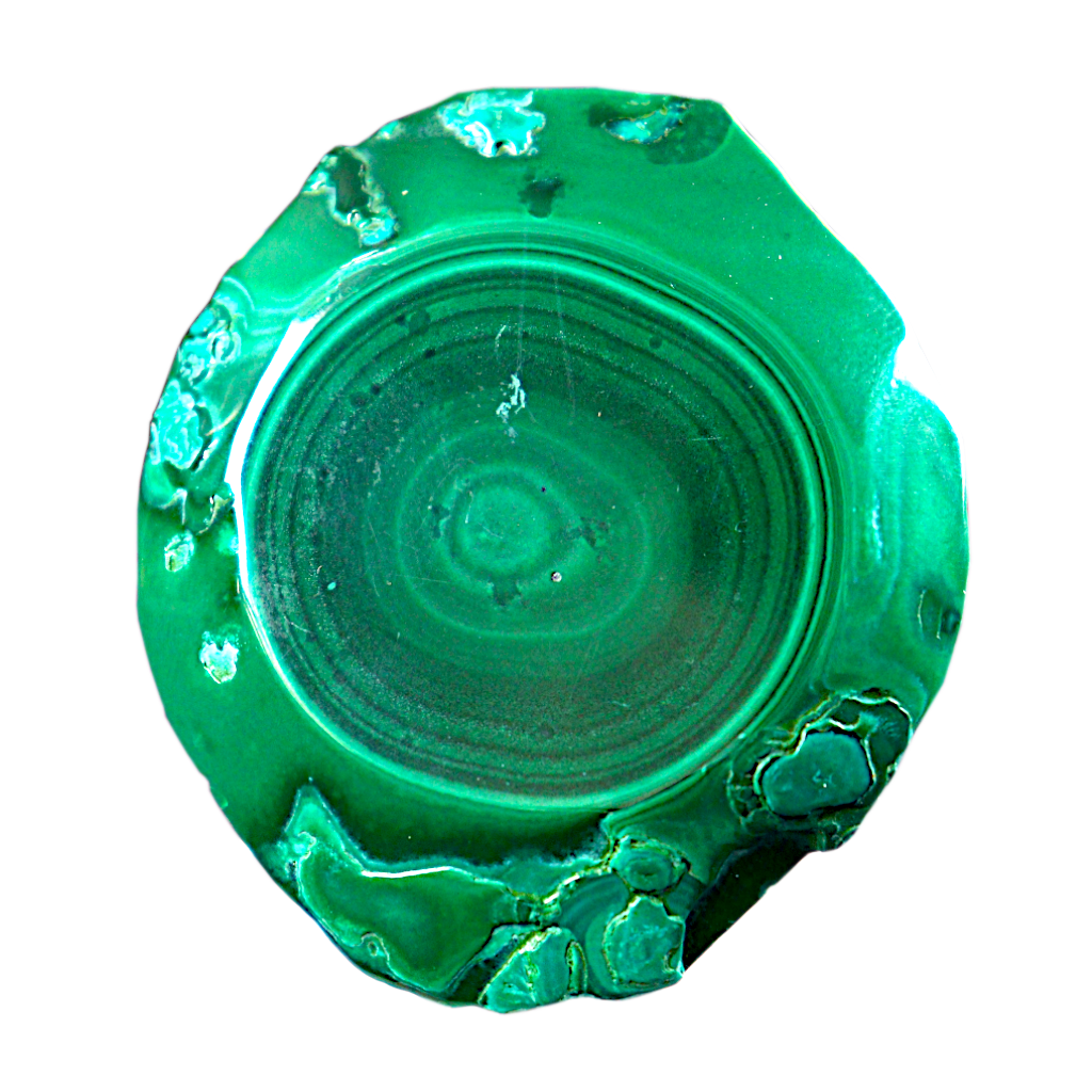 Malachite Cut Stalactite Rings