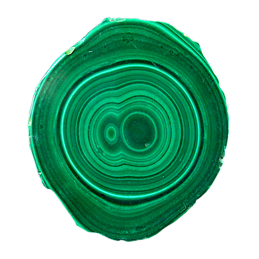 Malachite Cut Stalactite Rings