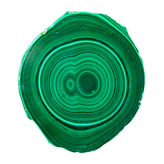 Malachite Cut Stalactite Rings