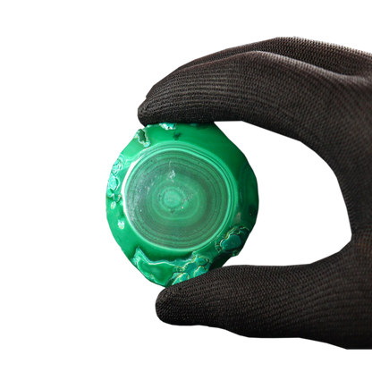 Malachite Cut Stalactite Rings