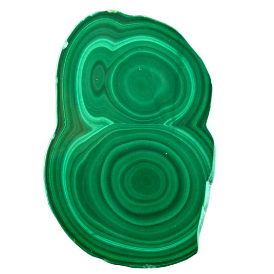 Malachite Cut Stalactite Rings