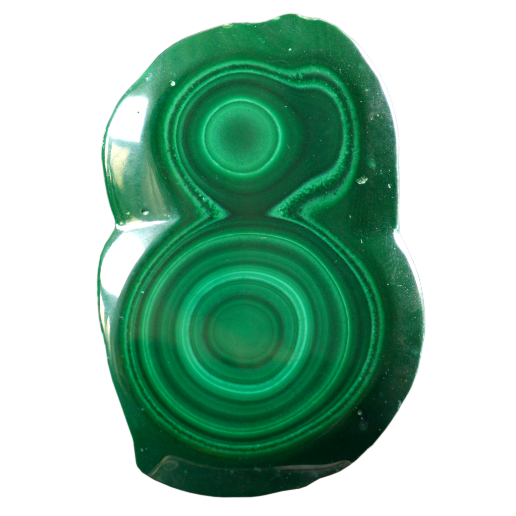 Malachite Cut Stalactite Rings