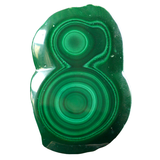 Malachite Cut Stalactite Rings