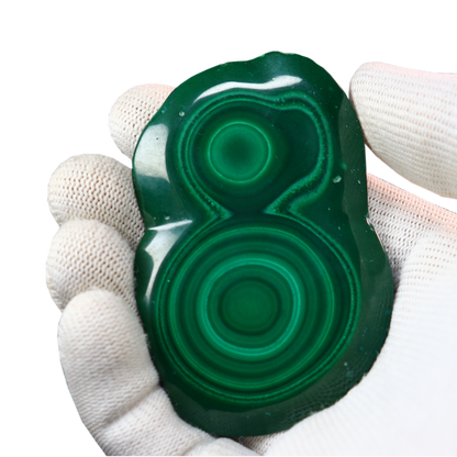 Malachite Cut Stalactite Rings