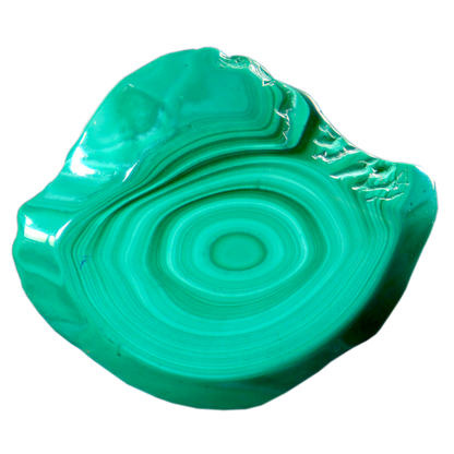Malachite Cut Stalactite Rings