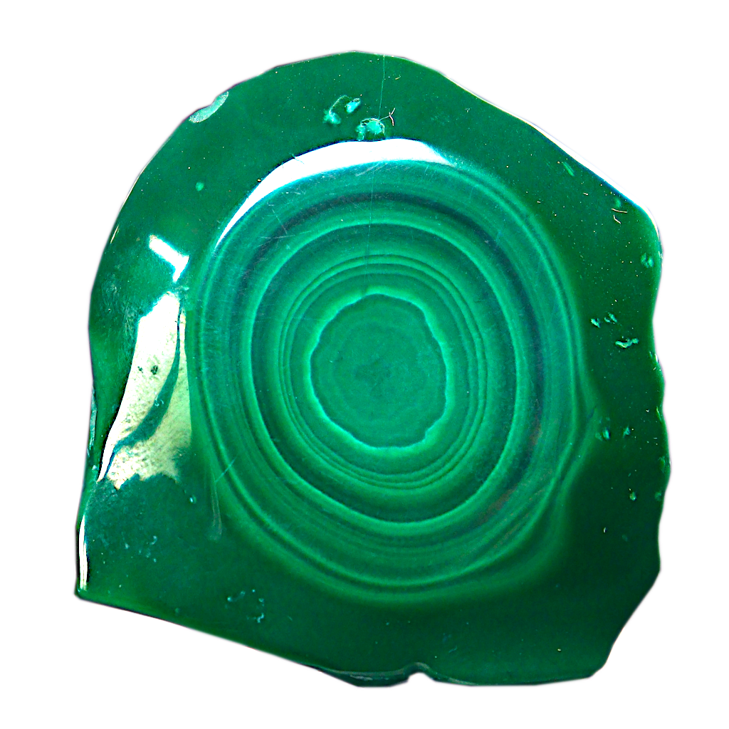 Malachite Cut Stalactite Rings