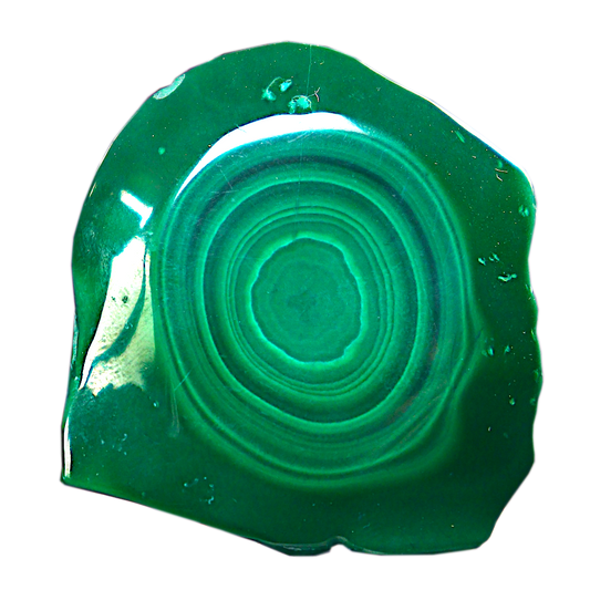 Malachite Cut Stalactite Rings