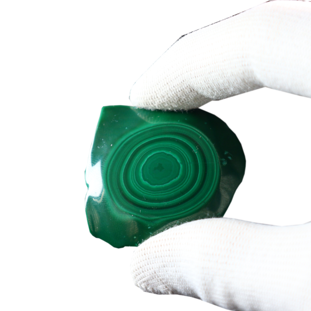 Malachite Cut Stalactite Rings