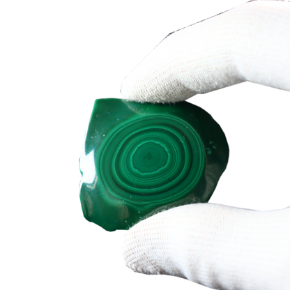 Malachite Cut Stalactite Rings