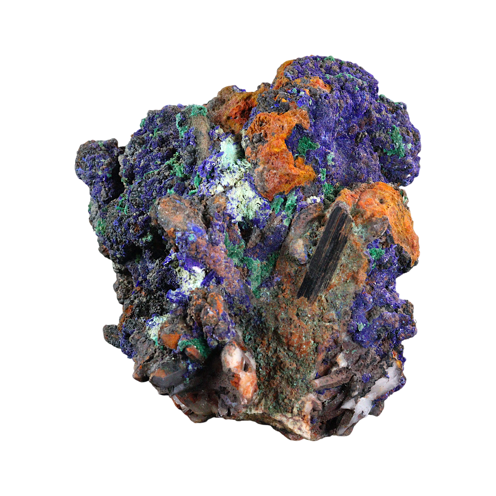 Azurite Malachite Quartz with Tourmaline