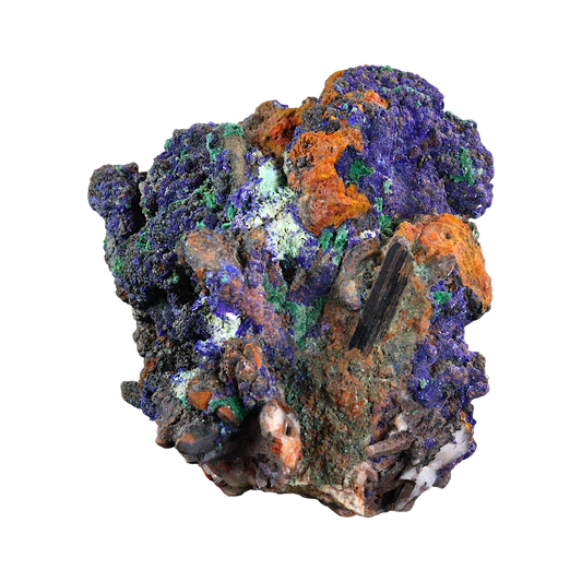Azurite Malachite Quartz with Tourmaline