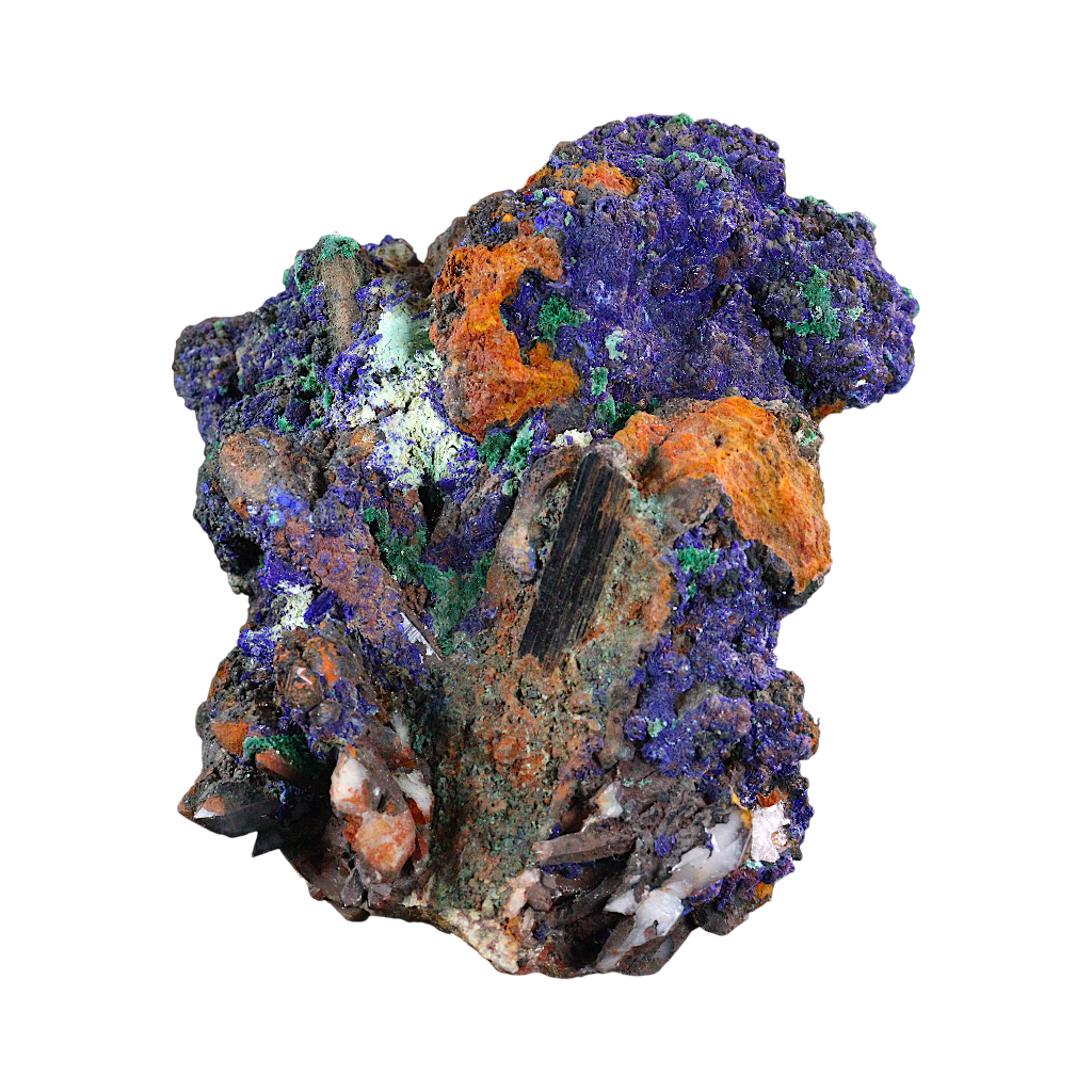 Azurite Malachite Quartz with Tourmaline