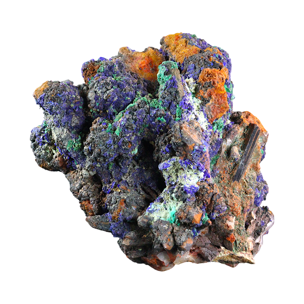 Azurite Malachite Quartz with Tourmaline