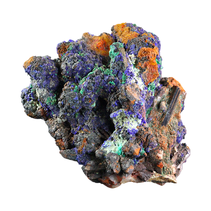 Azurite Malachite Quartz with Tourmaline