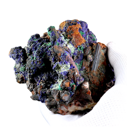 Azurite Malachite Quartz with Tourmaline