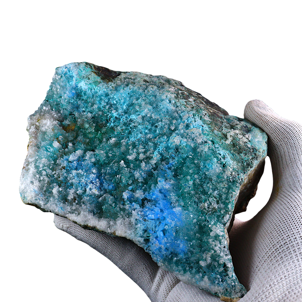 Chrysocolla with Calcite