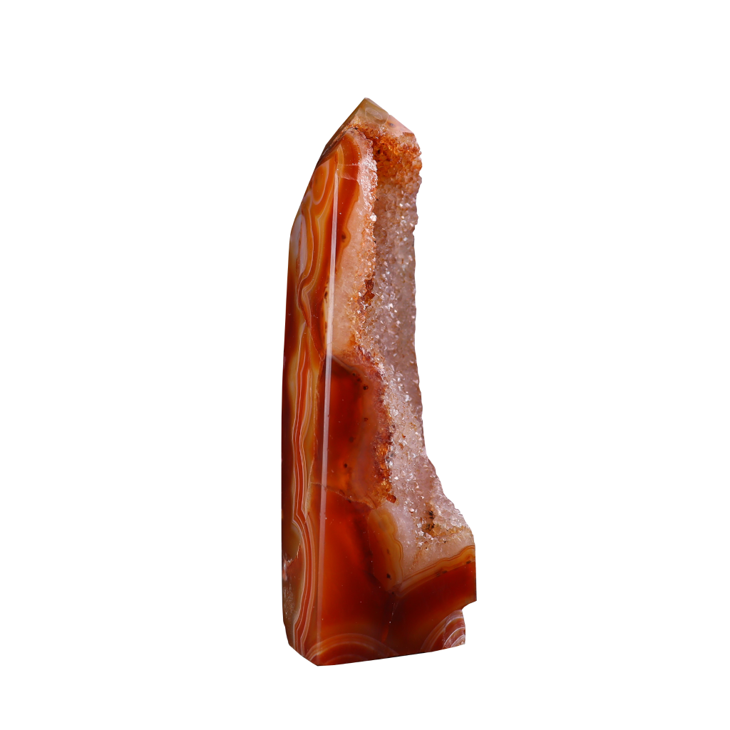 Carnelian in Quartz Tower