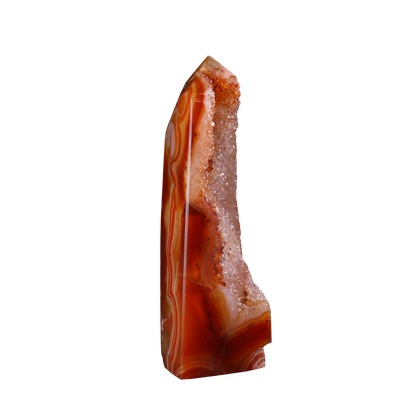Carnelian in Quartz Tower