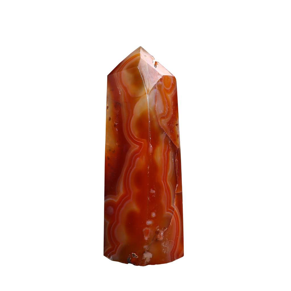 Carnelian in Quartz Tower