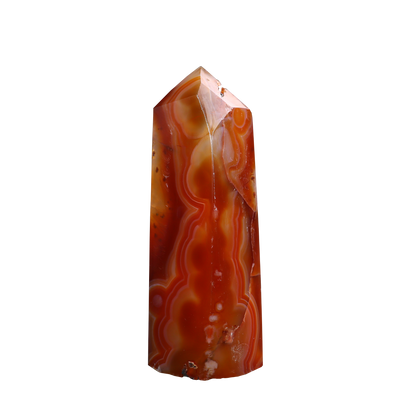 Carnelian in Quartz Tower