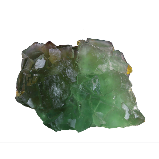 Green Fluorite with Calcite