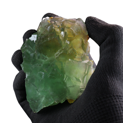 Green Fluorite with Calcite