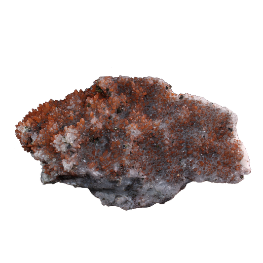 Red Quartz with Pyrite and Goethite
