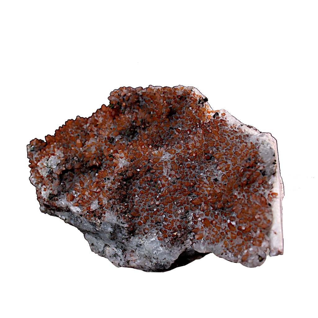 Red Quartz with Pyrite and Goethite