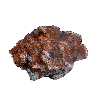 Red Quartz with Pyrite and Goethite