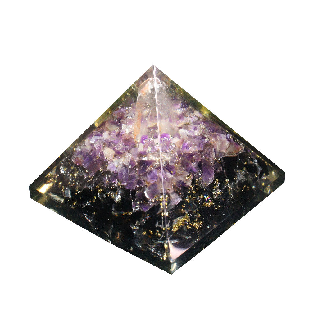 Amethyst & Obsidian Pyramid