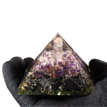 Amethyst & Obsidian Pyramid
