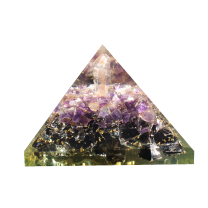 Amethyst & Obsidian Pyramid