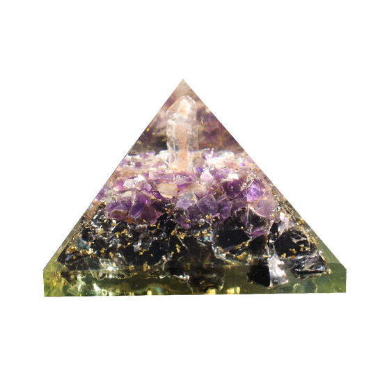 Amethyst & Obsidian Pyramid
