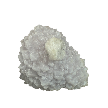 Calcite on Amethyst Stalavtite Coated With Druzy Quartz