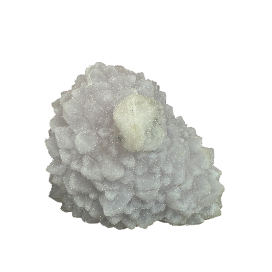 Calcite on Amethyst Stalavtite Coated With Druzy Quartz