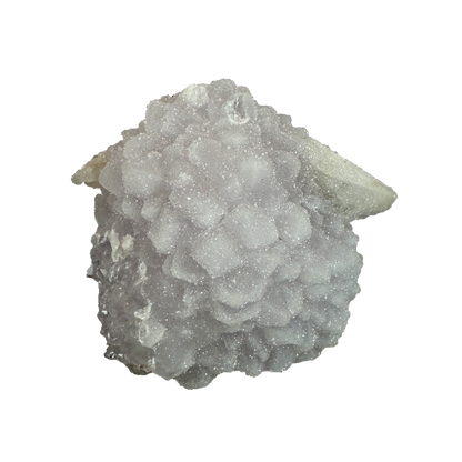 Calcite on Amethyst Stalavtite Coated With Druzy Quartz