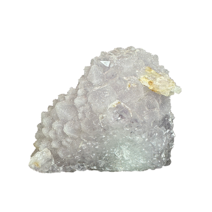 Calcite on Amethyst Stalavtite Coated With Druzy Quartz