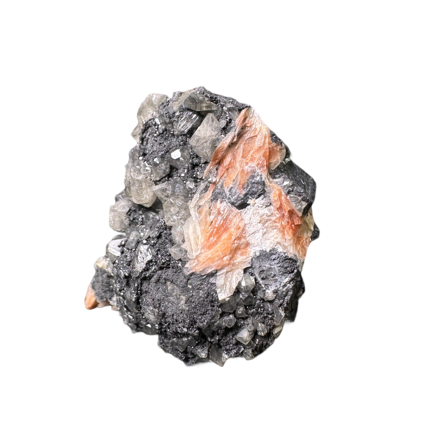 Galena with Baryte & Cacite