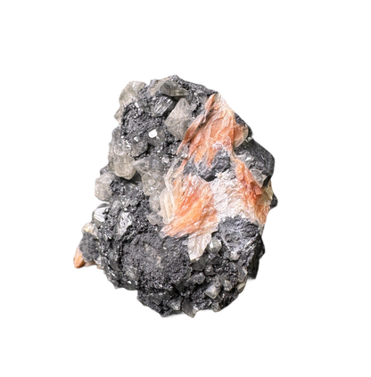 Galena with Baryte & Cacite