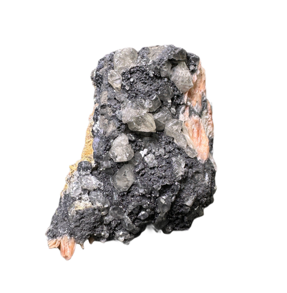 Galena with Baryte & Cacite