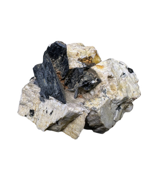 Schorl on Albite