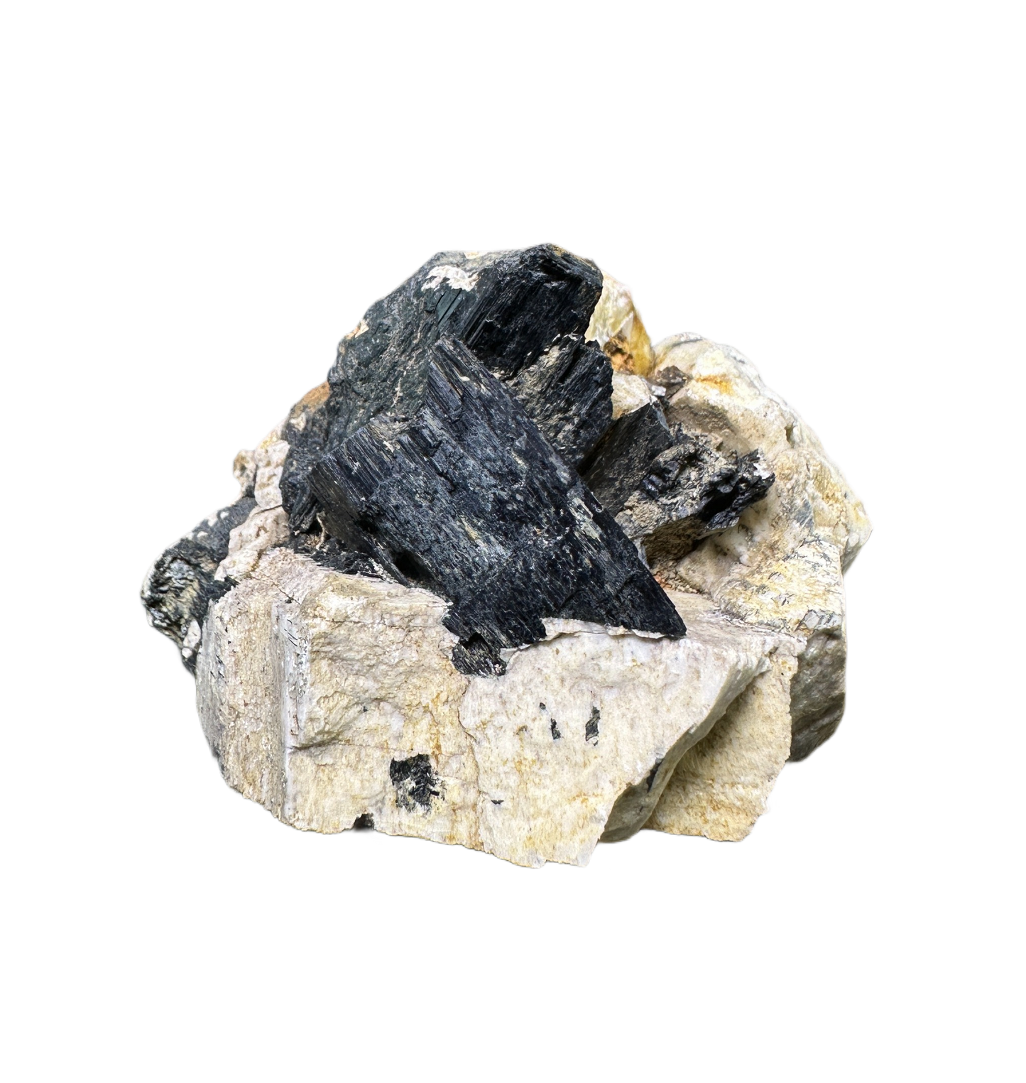 Schorl on Albite
