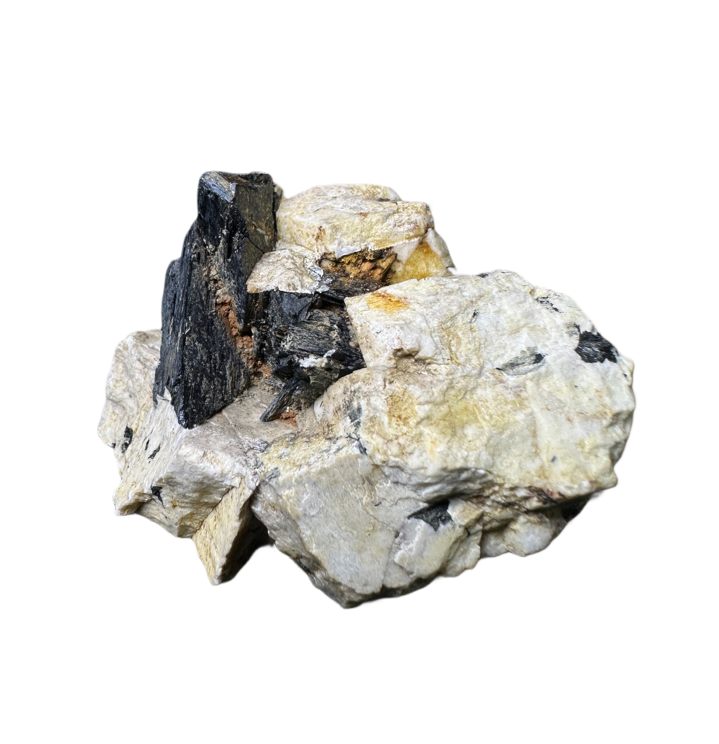 Schorl on Albite