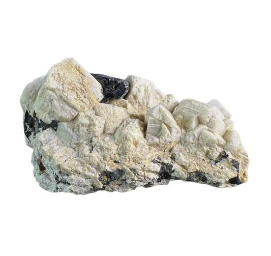 Schorl on Albite
