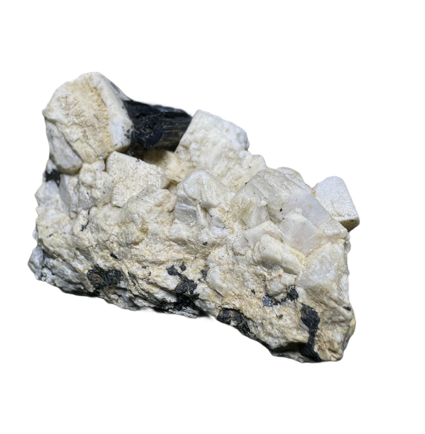 Schorl on Albite