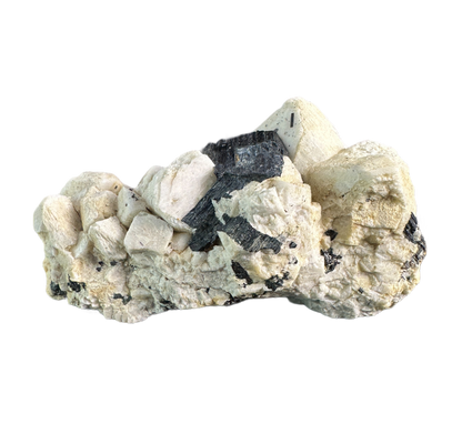Schorl on Albite