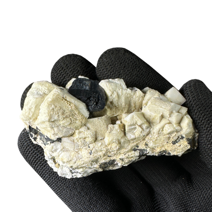 Schorl on Albite