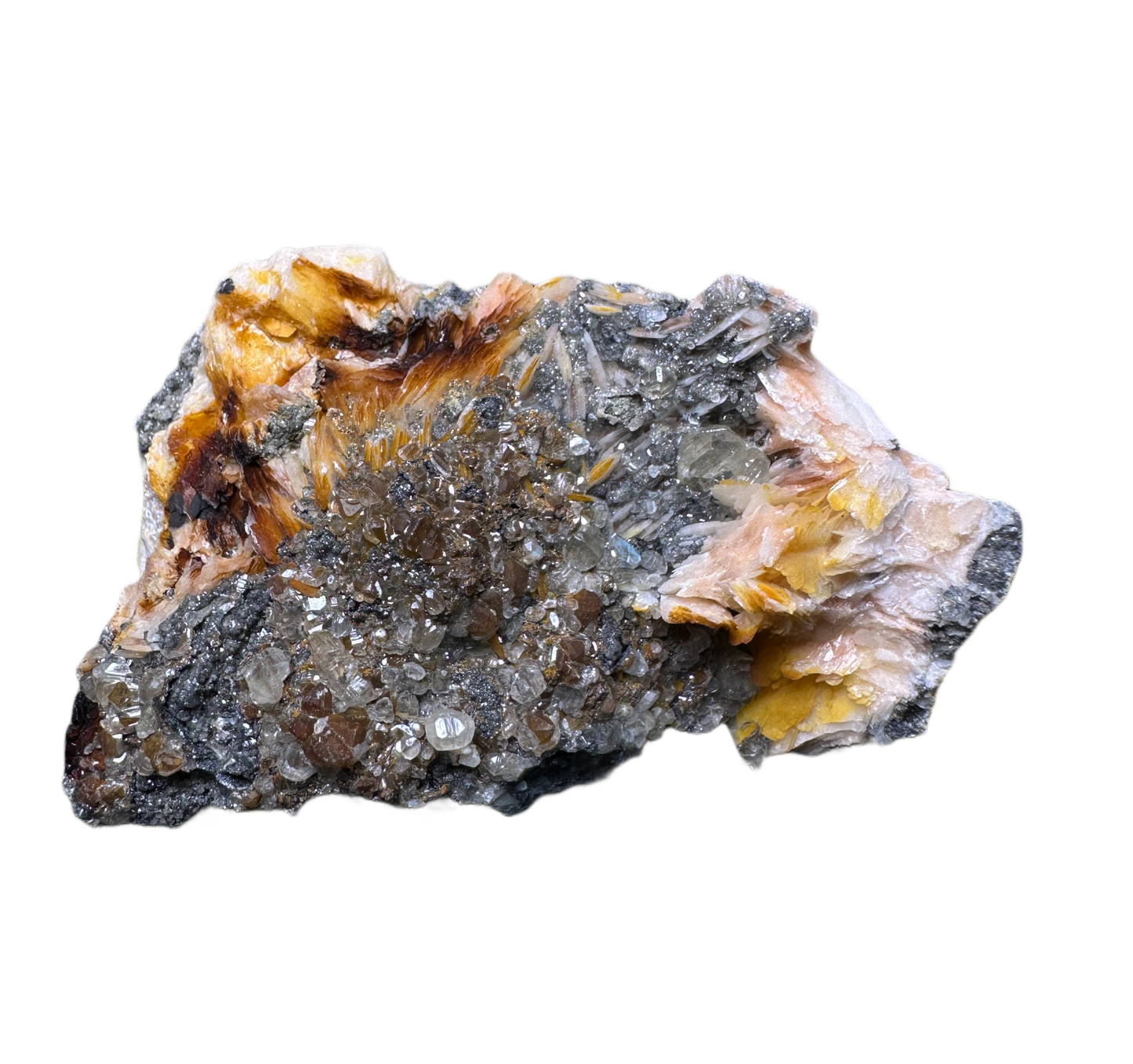 Baryite with Sphalerite and Galena