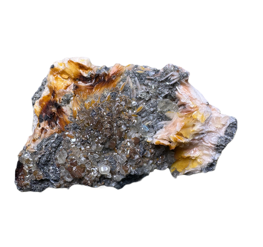 Baryite with Sphalerite and Galena