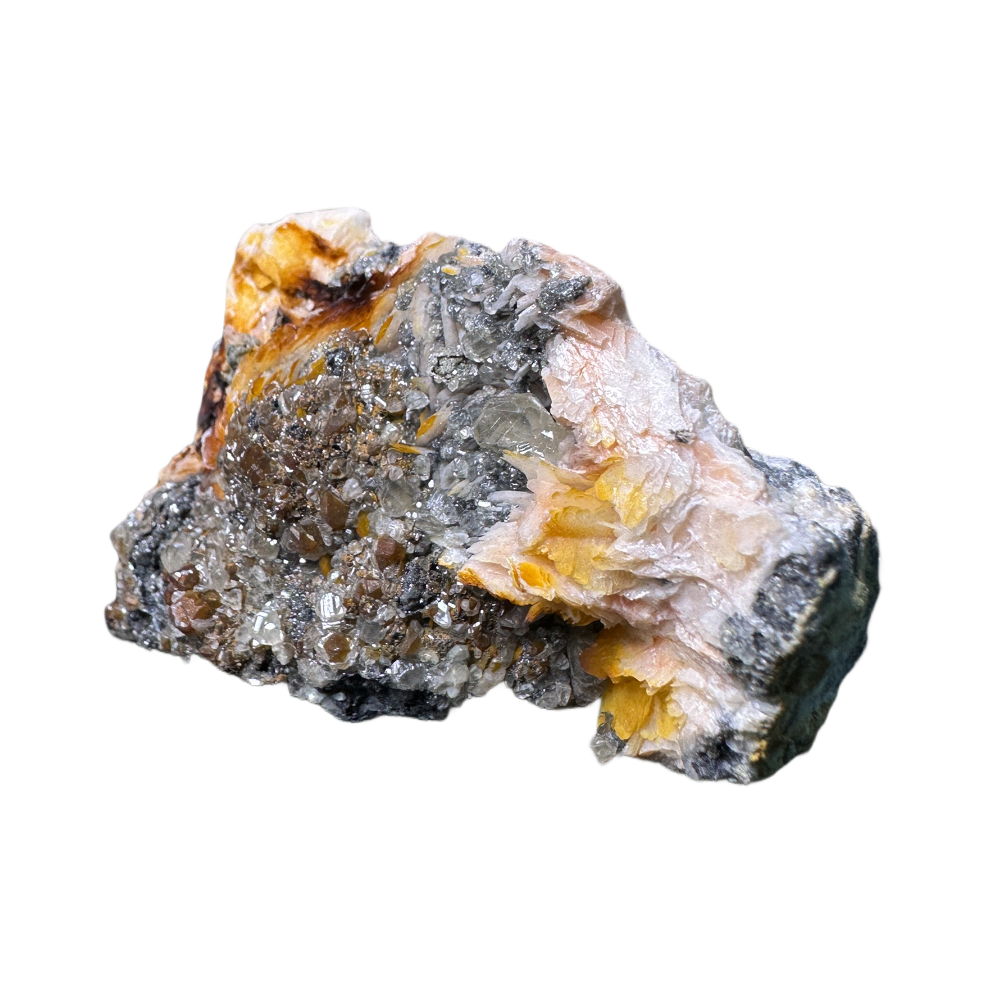 Baryite with Sphalerite and Galena